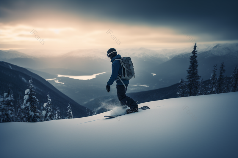 海报设计背景广告设计素材元素山坡上滑雪的人,高清,摄影图,摄影图片,图片大全,摄影图免费下载